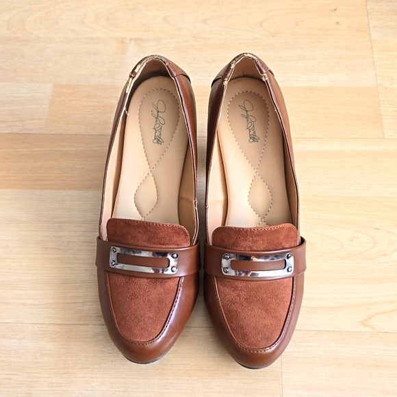 Jaclyn Smith Whisky Pums Block High Heels Upper Fabric Size 7 - Picture 3 of 10